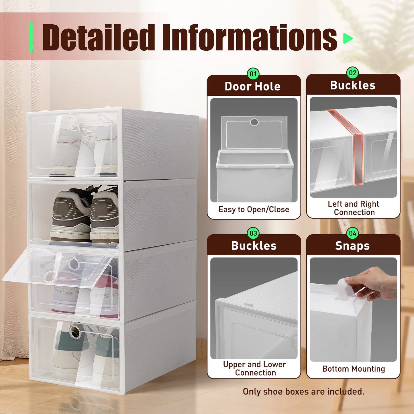 20pcs Shoe Box Set Foldable Storage