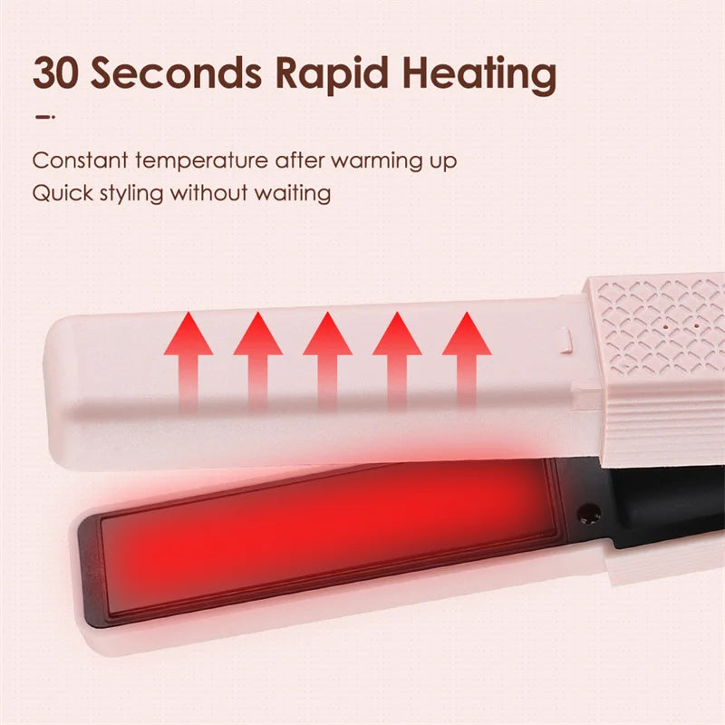 Mini Wireless Hair Straightener Curler